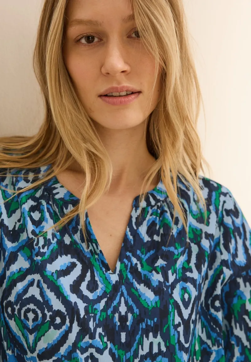 Cecil Blusen*Bedruckte Baumwollbluse universal blue