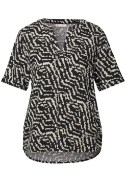 Street One Blusen*Bedruckte Bluse Black