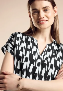 Street One Blusen*Bedruckte Bluse Black