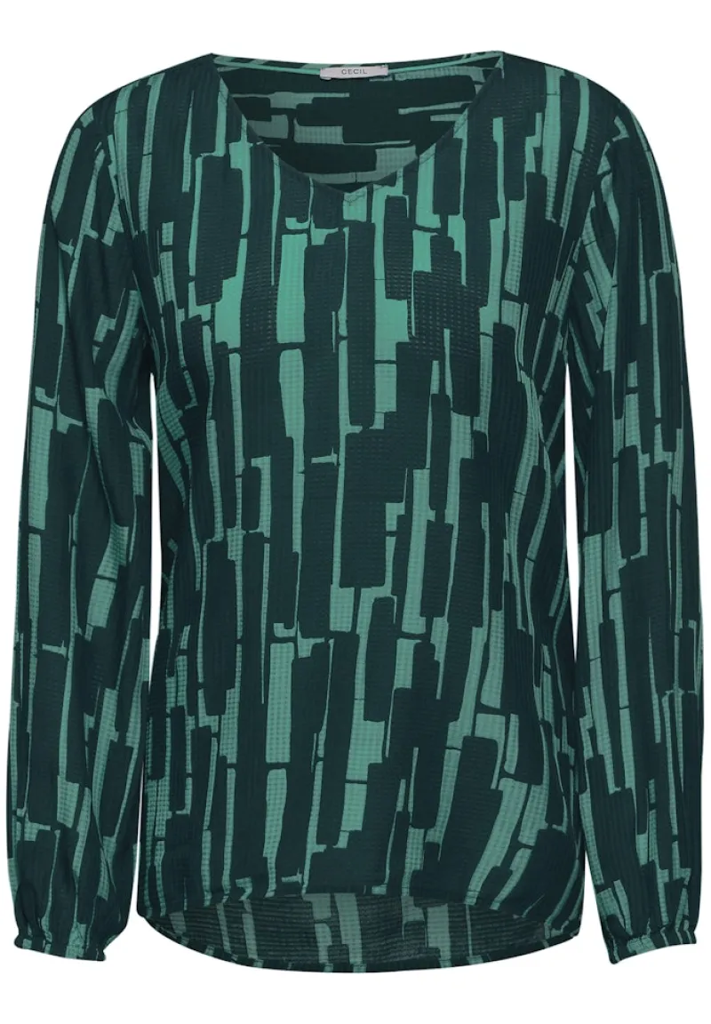 Cecil Blusen*Bedruckte Bluse fir green