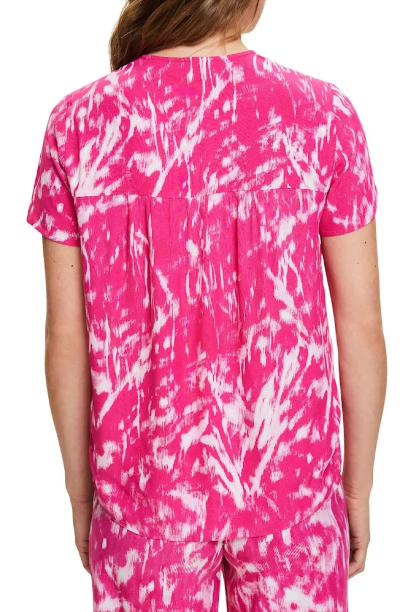 Esprit Blusen*Bedruckte Bluse mit V-Ausschnitt cherry red 2