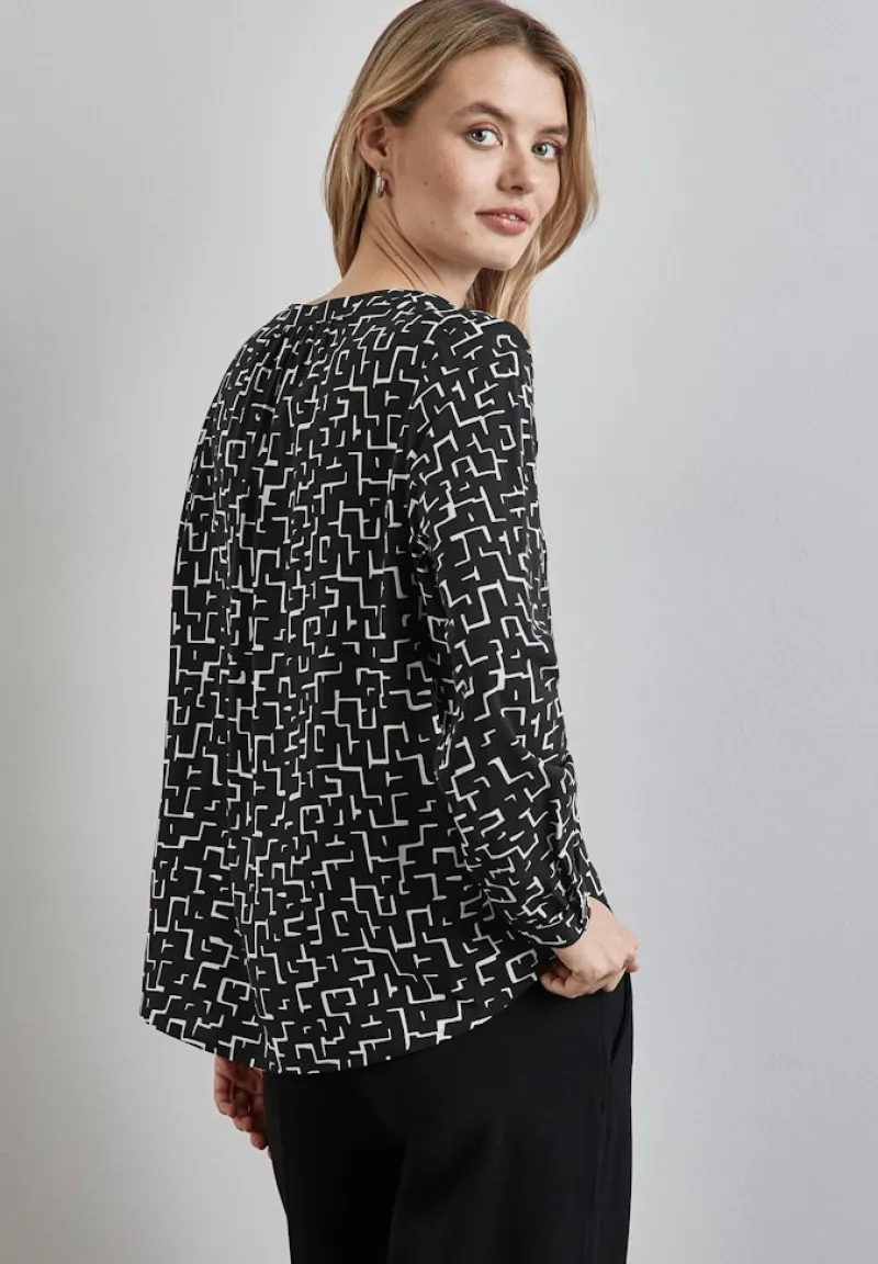 Street One Blusen*Bedruckte Tunika Black