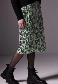 STREET ONE STUDIO Röcke*Bedruckter Plissée-Mesh-Rock vivid green
