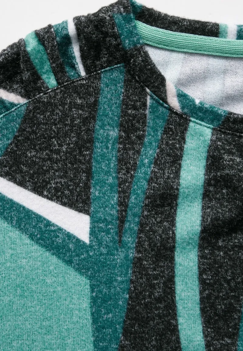 Cecil Shirts*Bedrucktes Langarmshirt black melange