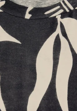 STREET ONE STUDIO Shirts*Bedrucktes Leinen-Look Shirt Black