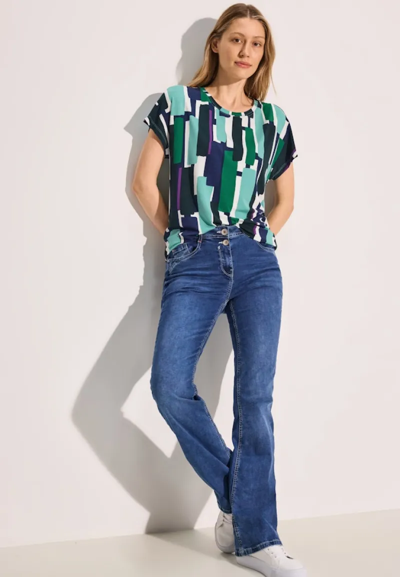 Cecil Shirts*Bedrucktes T-Shirt fir green