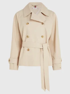 Tommy Hilfiger Jacken*BELTED DOUBLE BREASTED PEACOAT khaki