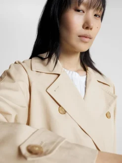 Tommy Hilfiger Jacken*BELTED DOUBLE BREASTED PEACOAT khaki