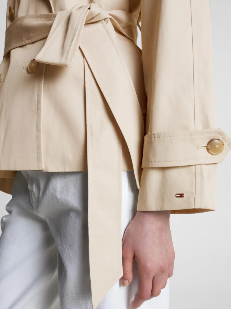 Tommy Hilfiger Jacken*BELTED DOUBLE BREASTED PEACOAT khaki