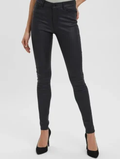 Vero Moda Hosen*Beschichtete Hose Black