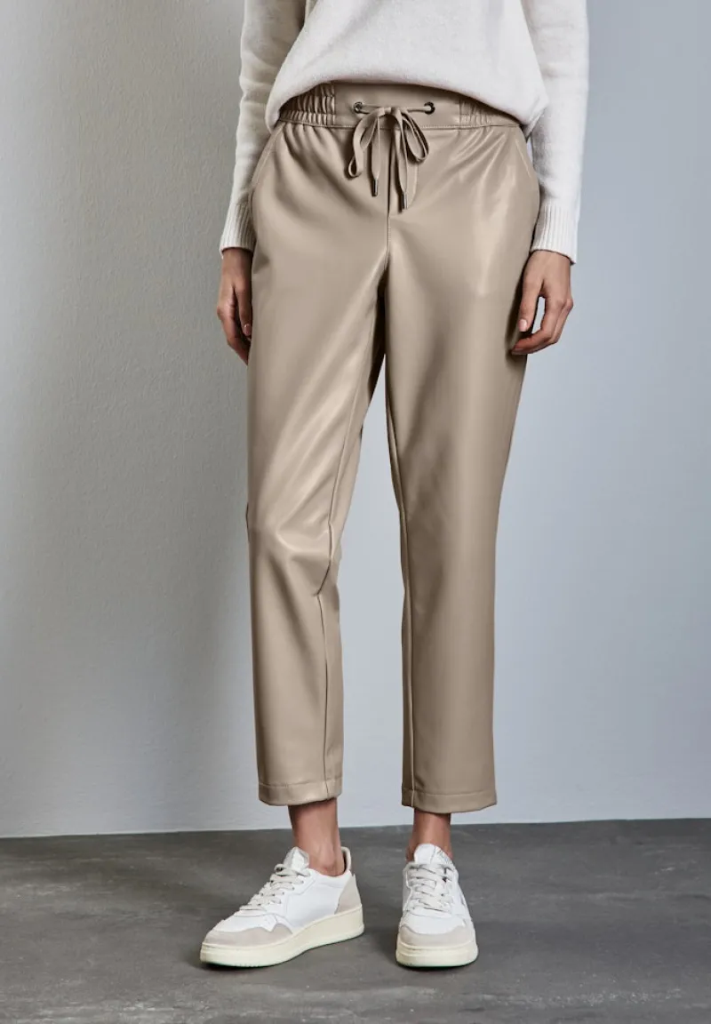 Street One Hosen*Beschichtete Hose breezy beige