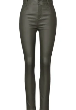 STREET ONE STUDIO Hosen*Beschichtete Hose dark laurel green