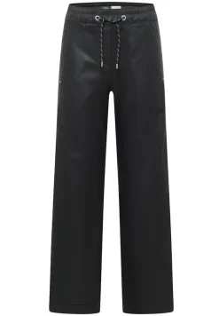 Cecil Hosen*Beschichtete Wide Leg Hose Black