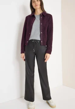 Cecil Hosen*Beschichtete Wide Leg Hose Black