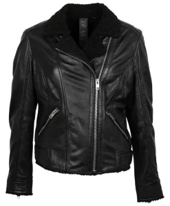Gipsy Jacken*Bikerjacke mit kuscheligem Futter Schwarz