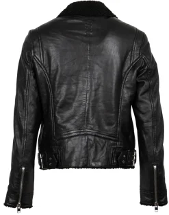 Gipsy Jacken*Bikerjacke mit kuscheligem Futter Schwarz