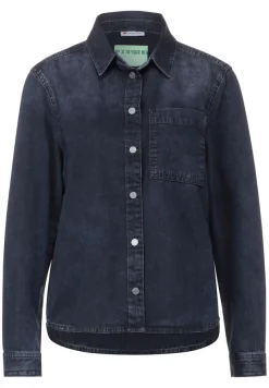 Street One Blusen*Blaue Jeansbluse blue soft wahsed