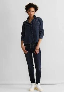 Street One Blusen*Blaue Jeansbluse blue soft wahsed
