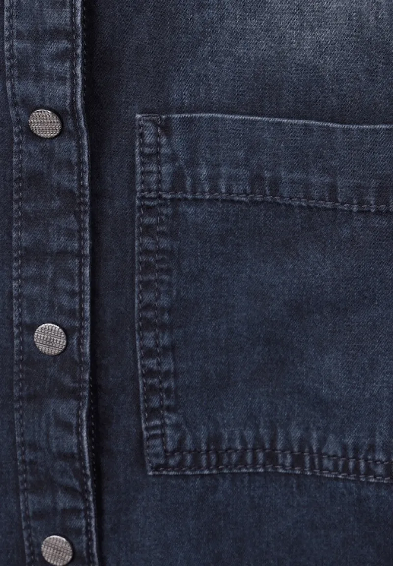 Street One Blusen*Blaue Jeansbluse blue soft wahsed