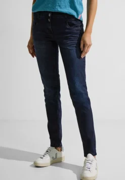 Cecil Jeans*Blaue Loose Fit Jeans blue black random wash