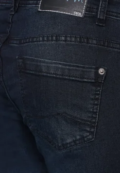 Cecil Jeans*Blaue Loose Fit Jeans blue black random wash