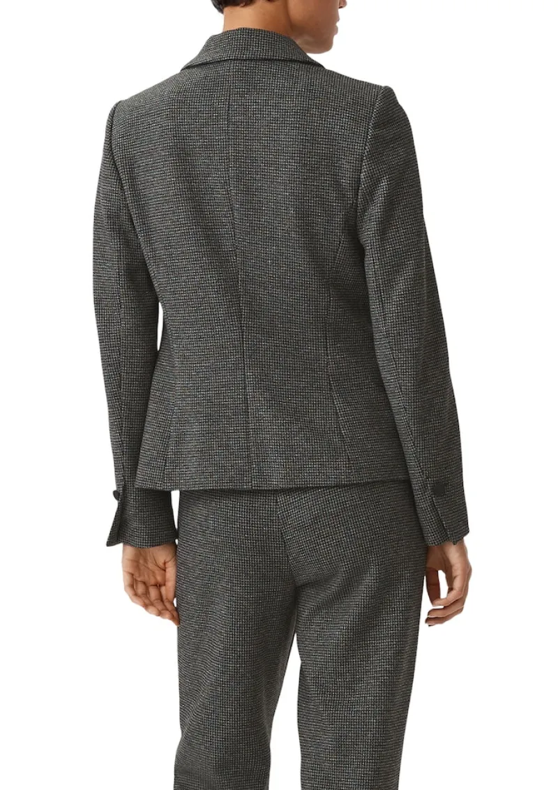 Comma Jacken*Blazer mit Pepita-Muste Schwarz