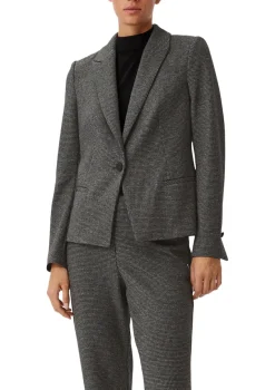 Comma Jacken*Blazer mit Pepita-Muste Schwarz