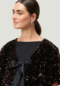 Zero Jacken*Blazerjacke mit Pailletten blackbrown