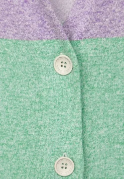 Cecil Pullover & Sweatshirts*Blockstreifen Strickjacke celery green melange