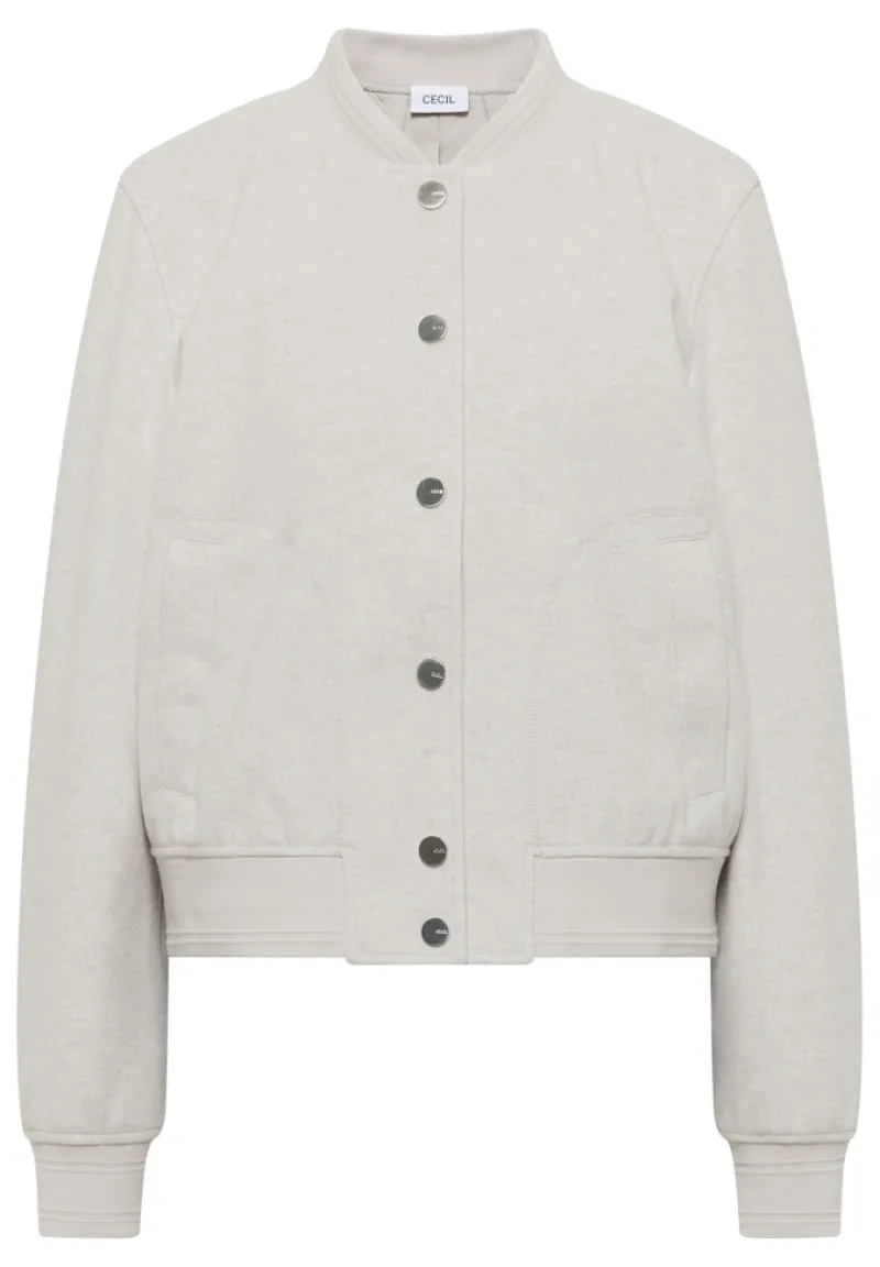 Cecil Jacken*Blouson in Wolloptik light greige melange