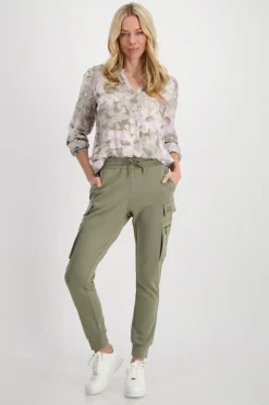 Monari Blusen*Blumen Bluse sage gemustert