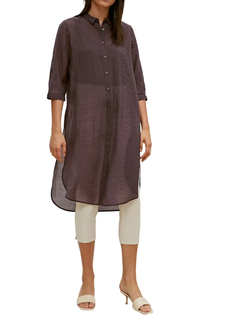 Comma Blusen*Bluse aus Lyocell-Mix Braun