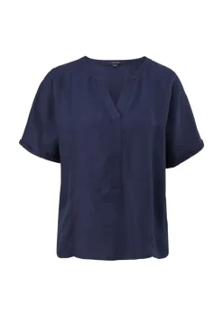 Comma Blusen*Bluse aus Lyocell-Viskose-Mix Blau