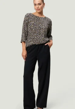 Zero Blusen*Bluse geblümt mit 3/4 Arm blackcream