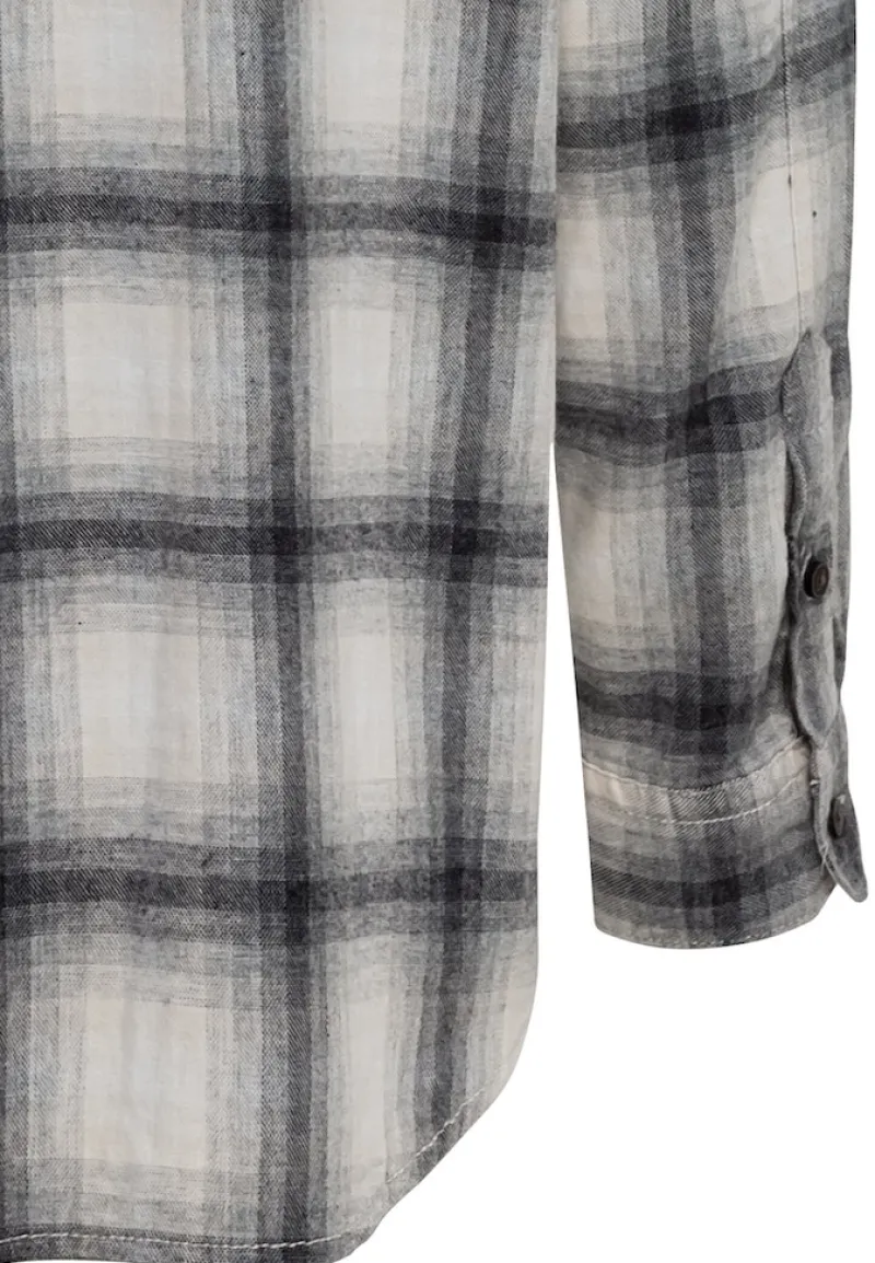 Camel Active Blusen*Bluse in kariertem Flanell heather grey check