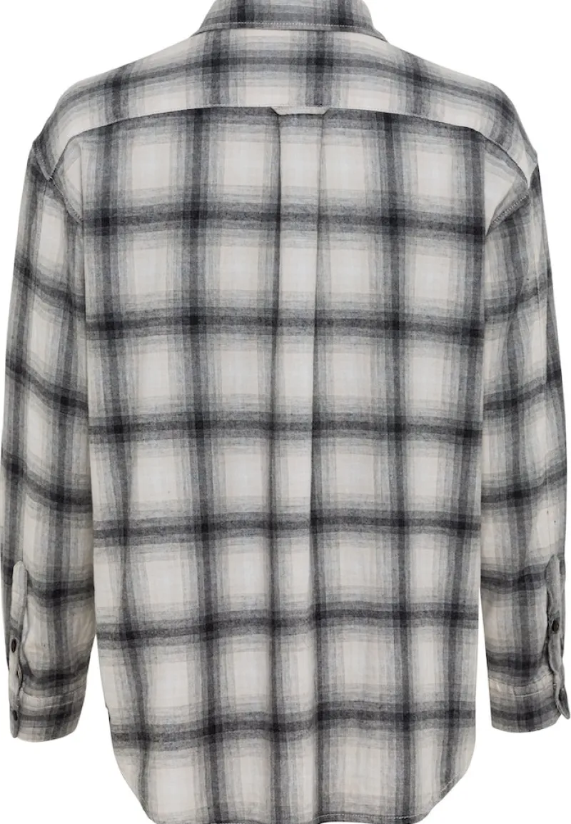 Camel Active Blusen*Bluse in kariertem Flanell heather grey check