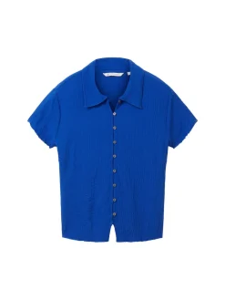 Tom Tailor Denim Blusen*Bluse in Knitteroptik bright mango orange