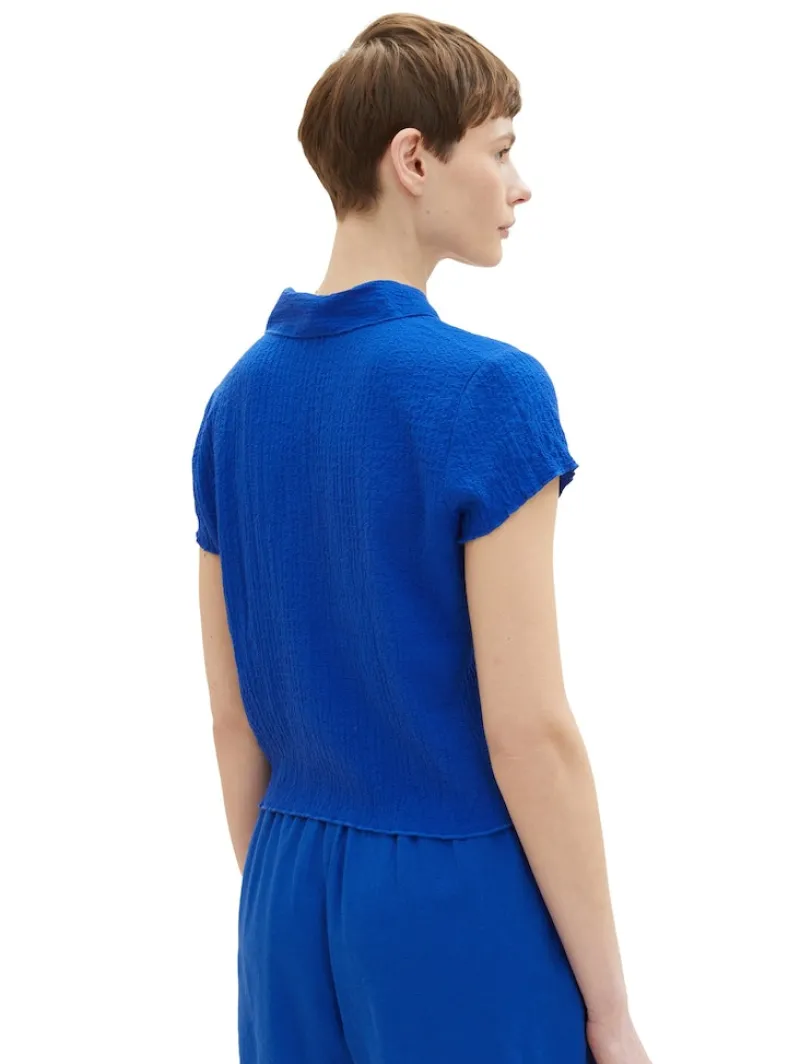 Tom Tailor Denim Blusen*Bluse in Knitteroptik bright mango orange