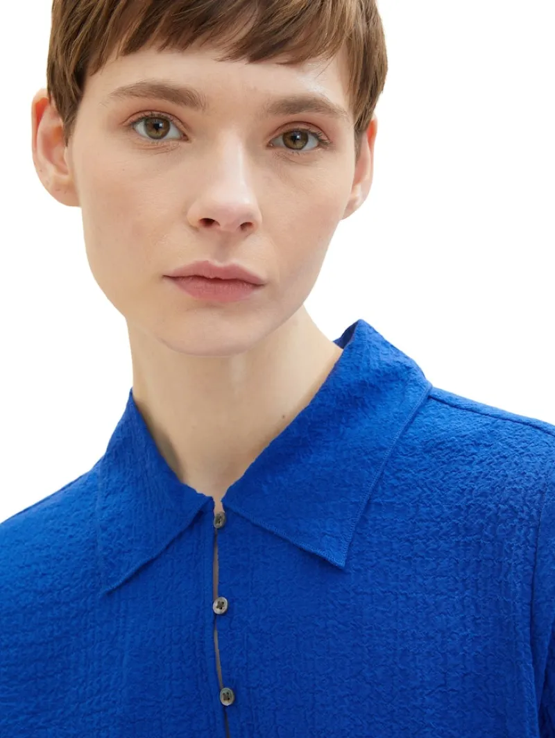 Tom Tailor Denim Blusen*Bluse in Knitteroptik bright mango orange