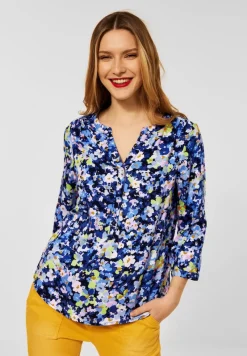 Street One Blusen*Bluse mit Blumen Muster grand blue