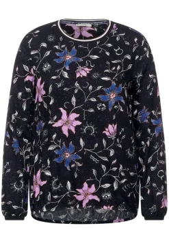 Cecil Blusen*Bluse mit Blumen Print Black