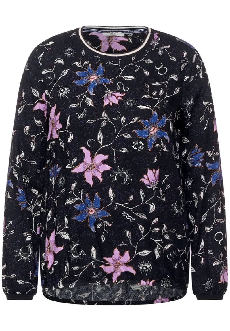 Cecil Blusen*Bluse mit Blumen Print Black