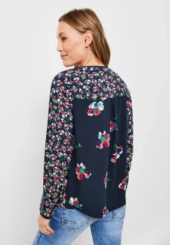 Cecil Blusen*Bluse mit Blumen Printmix deep blue