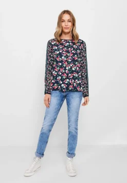 Cecil Blusen*Bluse mit Blumen Printmix deep blue