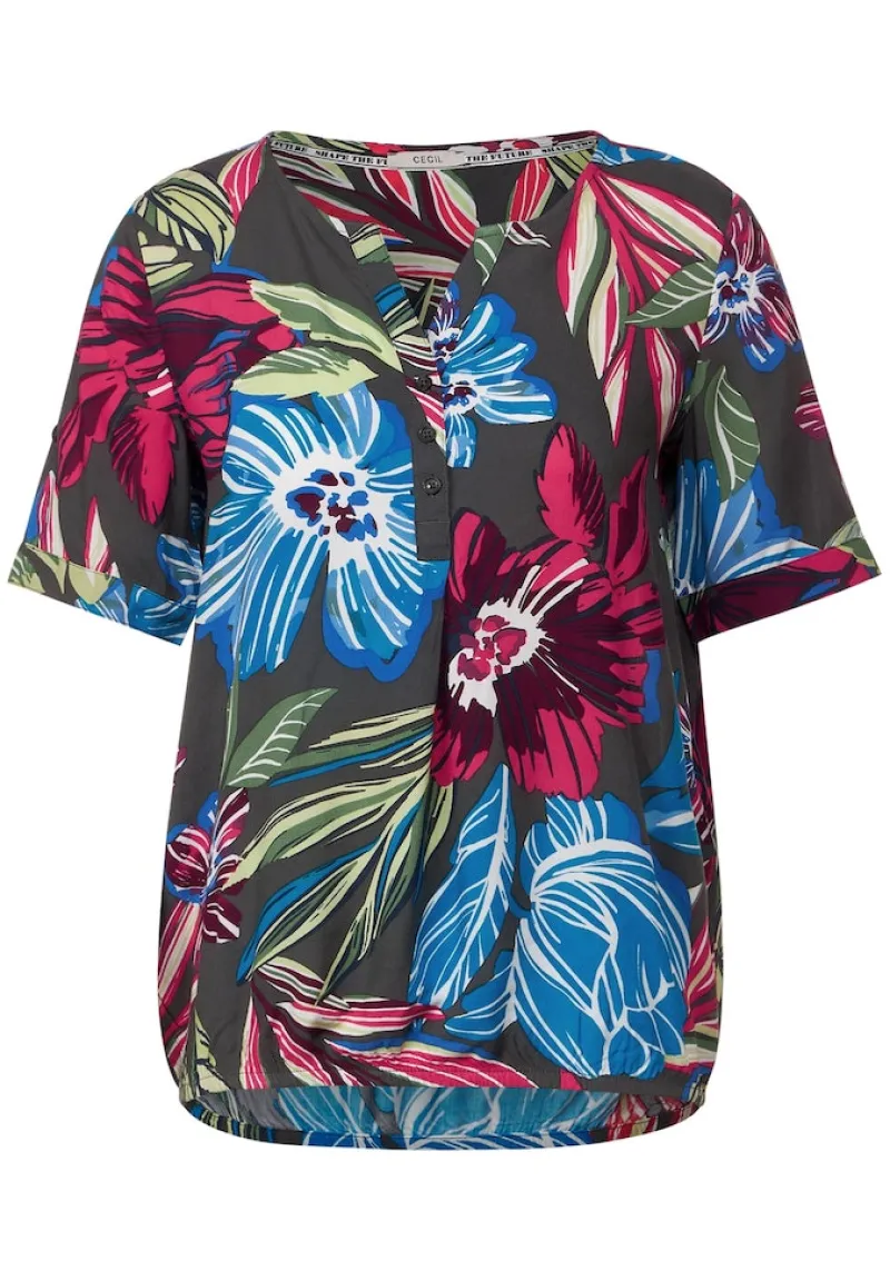 Cecil Blusen*Bluse mit Blumenprint easy khaki