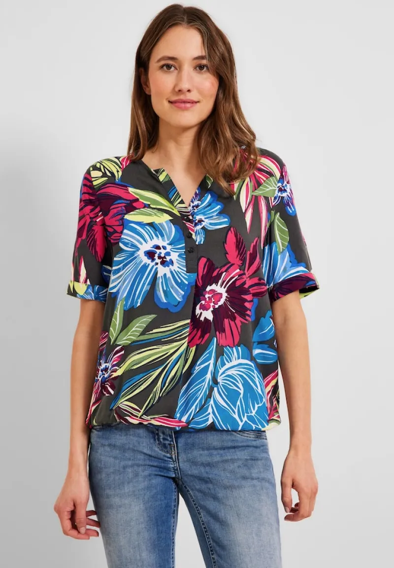 Cecil Blusen*Bluse mit Blumenprint easy khaki