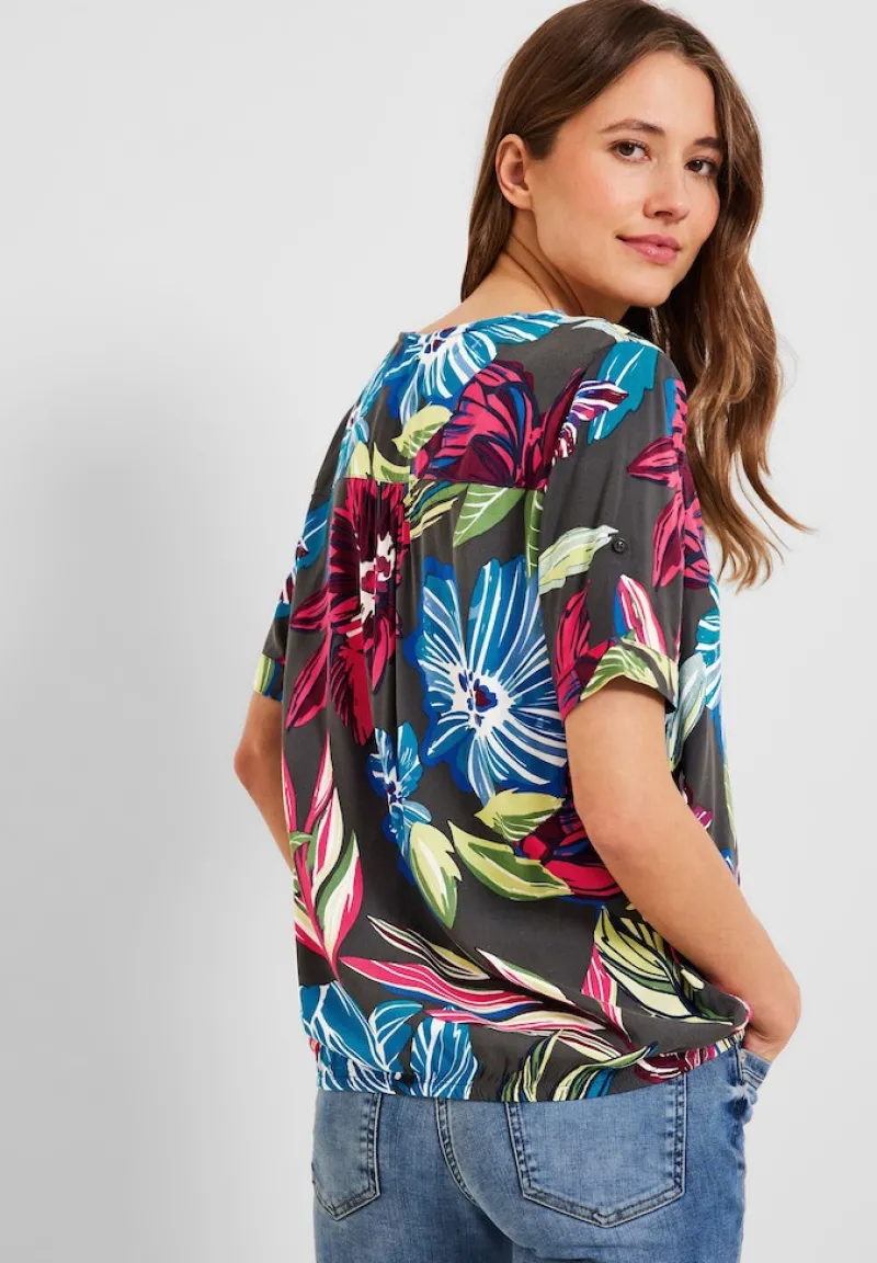 Cecil Blusen*Bluse mit Blumenprint easy khaki
