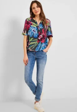 Cecil Blusen*Bluse mit Blumenprint easy khaki