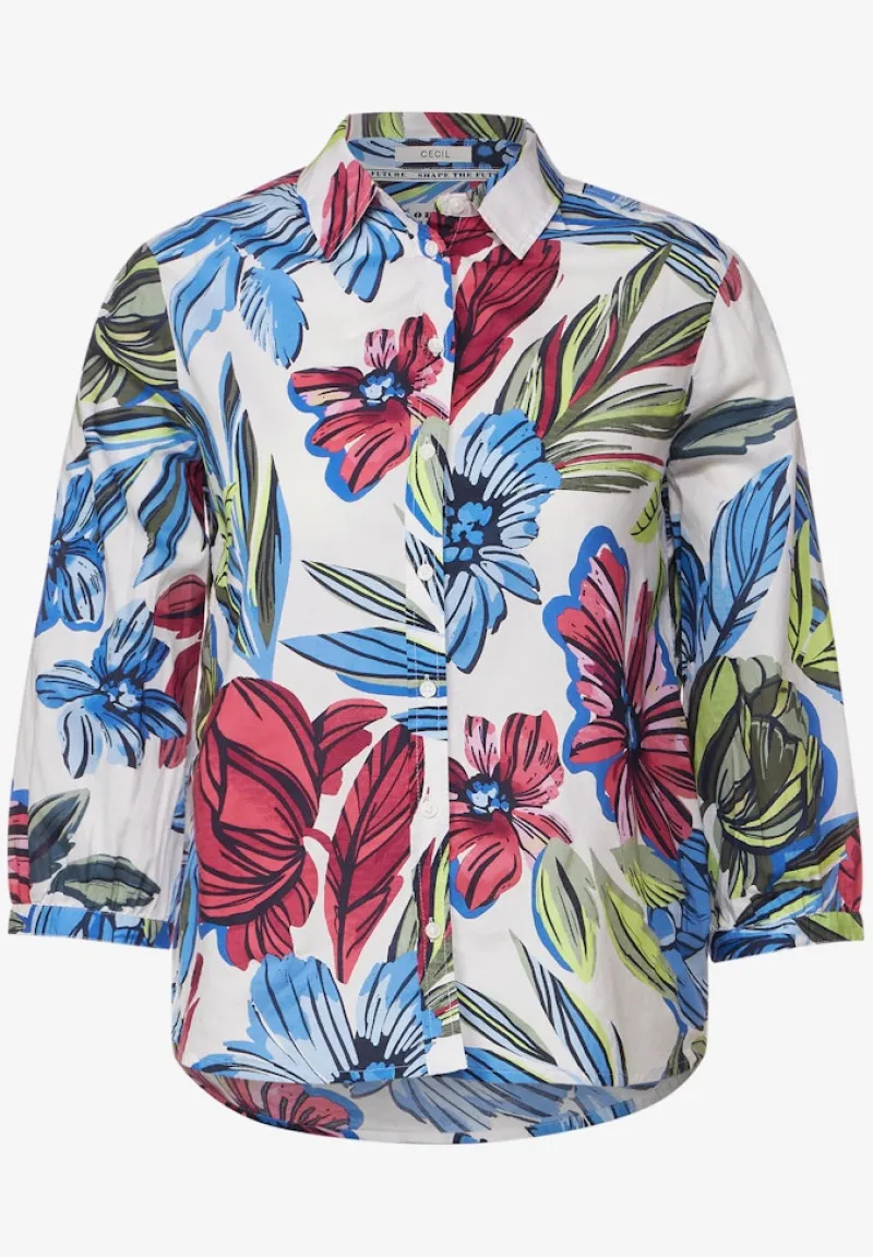 Cecil Blusen*Bluse mit Blumenprint vanilla white