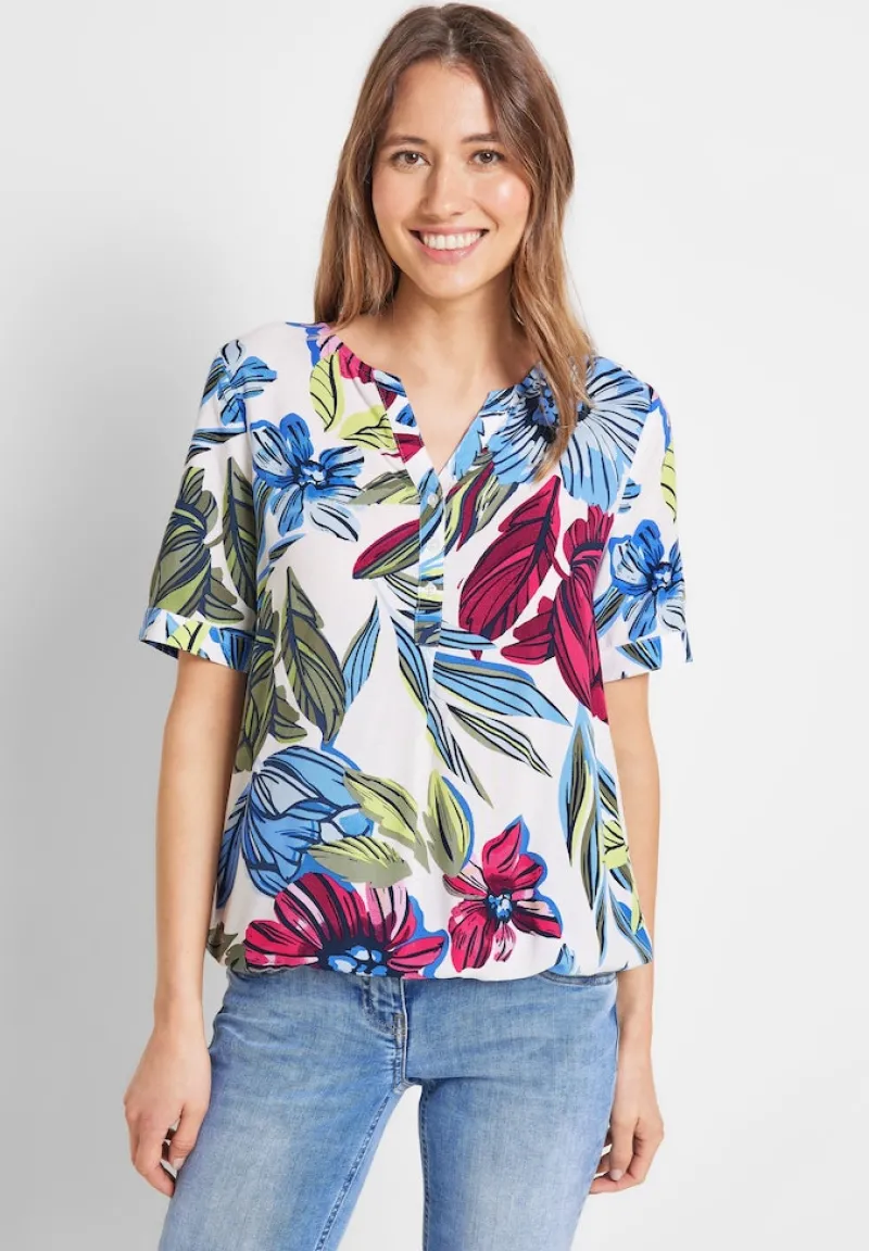 Cecil Blusen*Bluse mit Blumenprint vanilla white